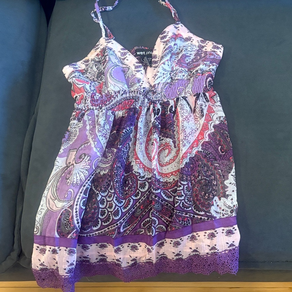 Wet Seal Multicolor Paisley Dress